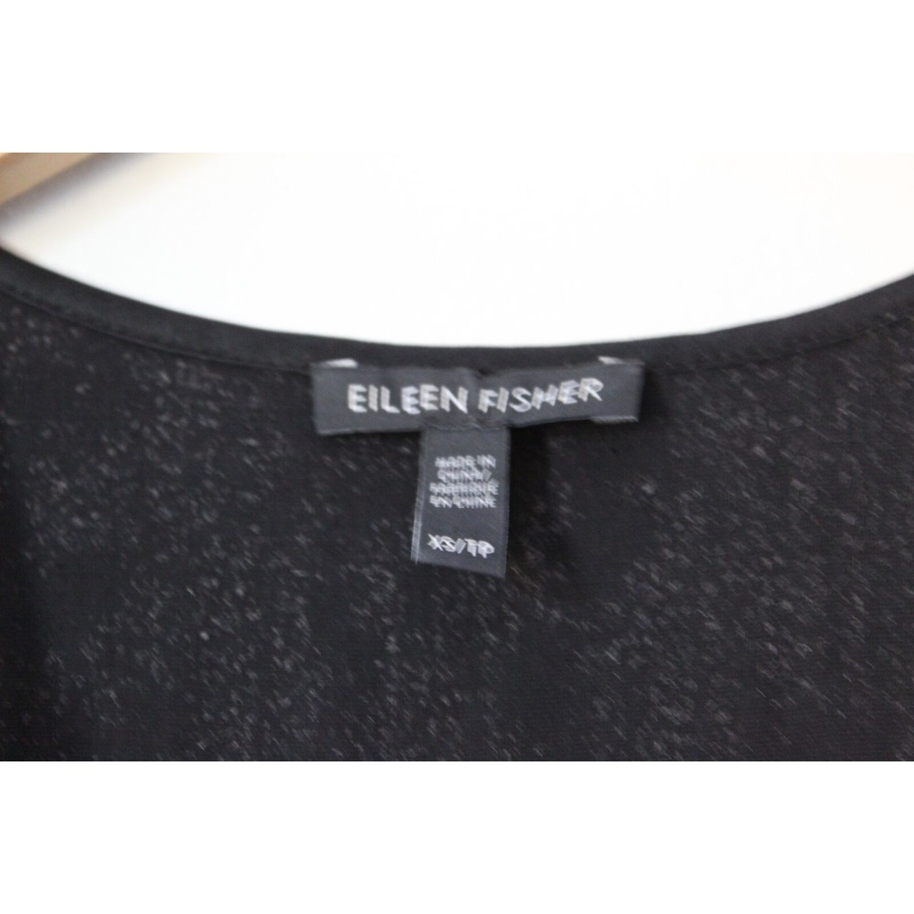 Eileen Fisher Sleeveless Crushed Velvet Dress Black Grunge Witchy Whimsigoth XS - Picture 5 of 12